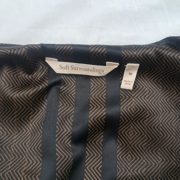 Soft Surroundings  Stonehaven Plaid Duster Cardigan Jacket Women’s Size M - Picture 6 of 14